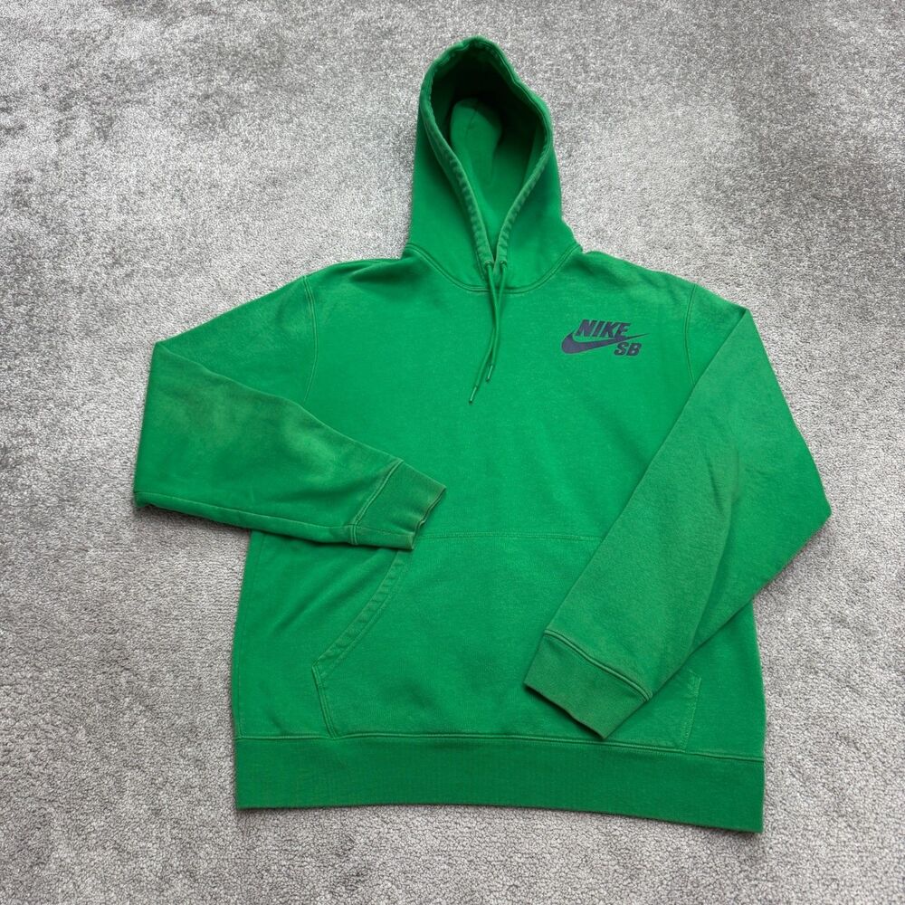 Nike SB Fleece Hoodie Pullover Sweatshirt Mens Small Lucky Green Activewear